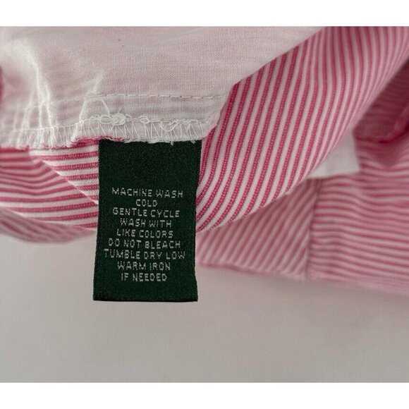 LRL Lauren Ralph Lauren Active Bermuda Shorts Stripes Sz 10 Preppy Old Money - Picture 6 of 9